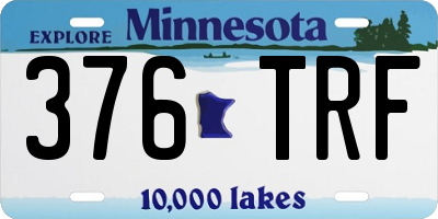 MN license plate 376TRF