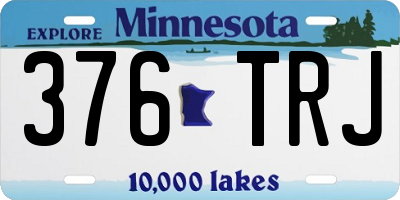 MN license plate 376TRJ