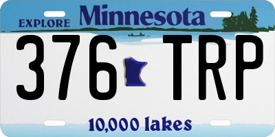 MN license plate 376TRP
