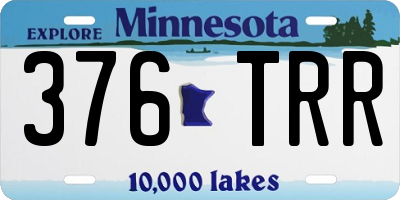 MN license plate 376TRR
