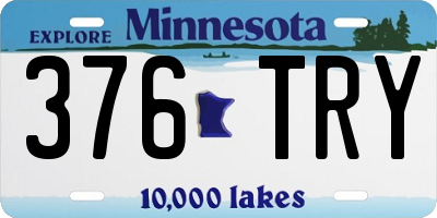 MN license plate 376TRY