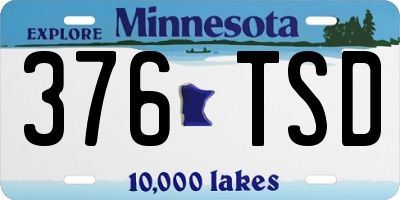 MN license plate 376TSD