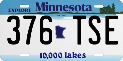 MN license plate 376TSE