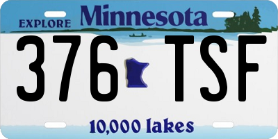 MN license plate 376TSF