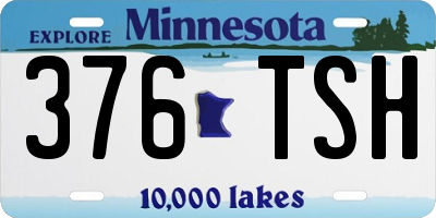 MN license plate 376TSH