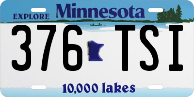 MN license plate 376TSI