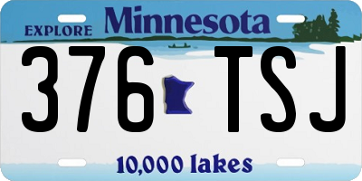 MN license plate 376TSJ
