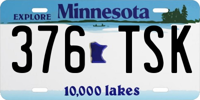 MN license plate 376TSK