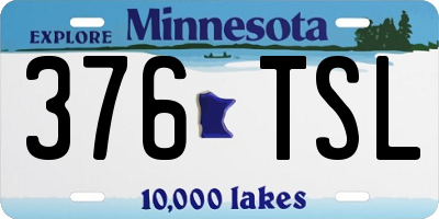 MN license plate 376TSL