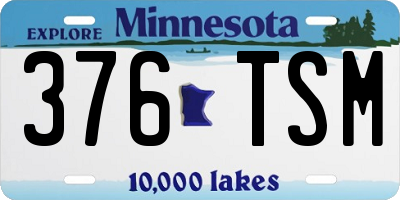 MN license plate 376TSM