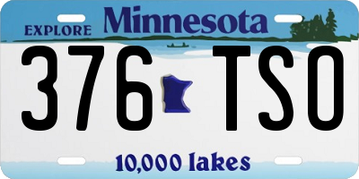 MN license plate 376TSO