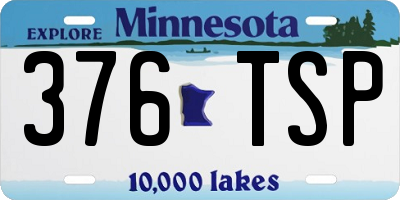 MN license plate 376TSP