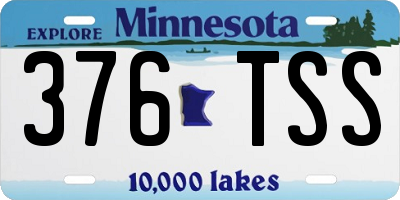 MN license plate 376TSS