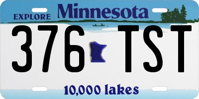 MN license plate 376TST