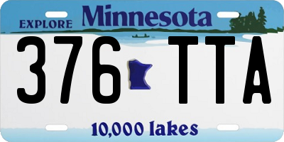 MN license plate 376TTA