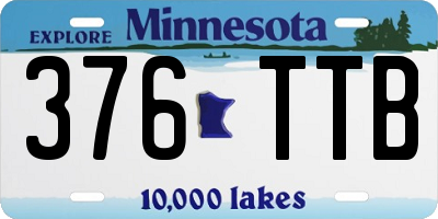 MN license plate 376TTB
