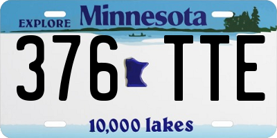 MN license plate 376TTE