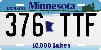 MN license plate 376TTF