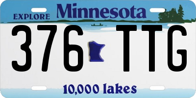 MN license plate 376TTG