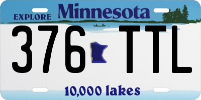 MN license plate 376TTL
