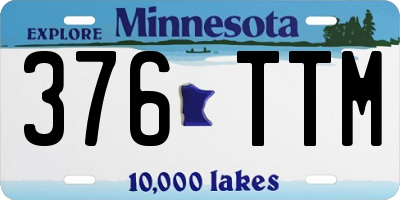 MN license plate 376TTM