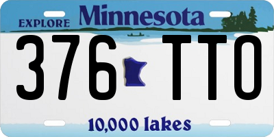 MN license plate 376TTO