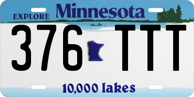 MN license plate 376TTT