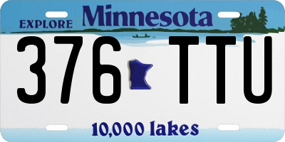 MN license plate 376TTU