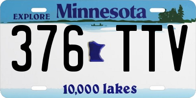 MN license plate 376TTV