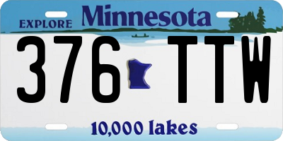 MN license plate 376TTW