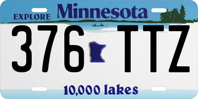 MN license plate 376TTZ