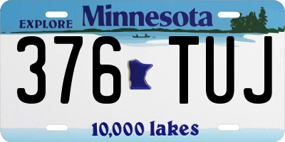 MN license plate 376TUJ