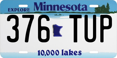 MN license plate 376TUP