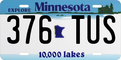 MN license plate 376TUS