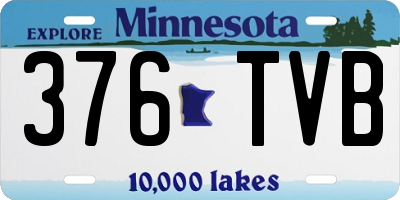 MN license plate 376TVB
