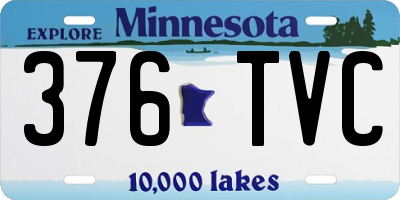 MN license plate 376TVC