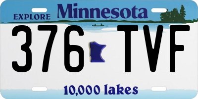 MN license plate 376TVF