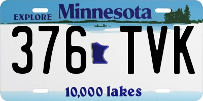 MN license plate 376TVK