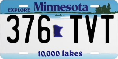 MN license plate 376TVT