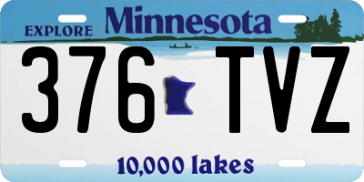 MN license plate 376TVZ