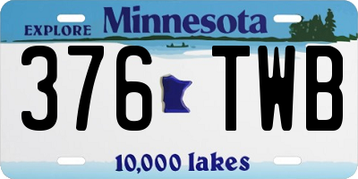 MN license plate 376TWB