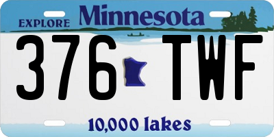 MN license plate 376TWF