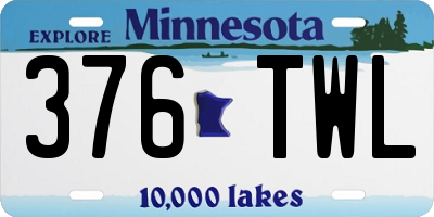 MN license plate 376TWL
