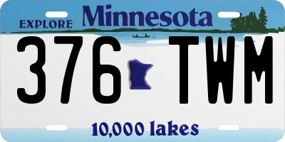 MN license plate 376TWM