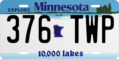 MN license plate 376TWP