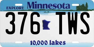 MN license plate 376TWS