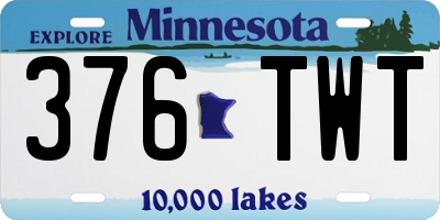 MN license plate 376TWT