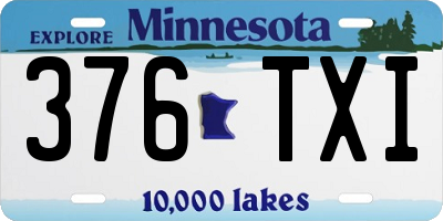 MN license plate 376TXI