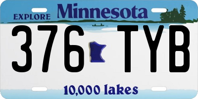 MN license plate 376TYB
