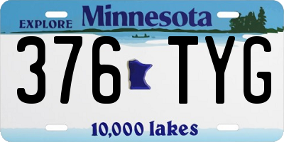 MN license plate 376TYG